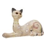 Figure Cat Synthetic Resin Ανοιχτό καφέ 21X8X12Cm 21X8X12Cm - Image 2