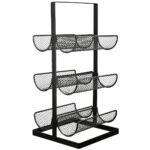 Βρες το Ράφι κρασιού Μεταλλικό Μαύρο 23X23X48Cm 23X23X48Cm σε μοναδική τιμή στο clickforshop.gr
