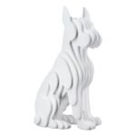 Figure Dog Synthetic Resin White 8X12X22Cm 8X12X22Cm - Image 2