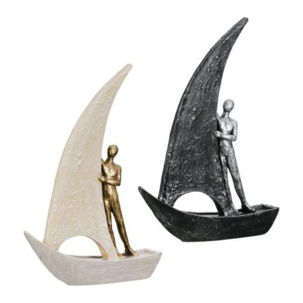 Βρες το Figure Boat Man Motif Συνθετική Ρητίνη Χρυσό Χρώμα Ασημί Χρώμα 2 Ποικιλία 20X6X29Cm 20X6X29Cm σε μοναδική τιμή στο clickforshop.gr