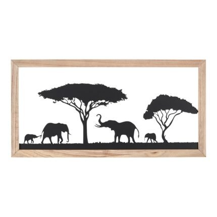 Βρες το Ανάγλυφο τοίχου Ορθογώνιο Μοτίβο Ελέφαντα Μεταλλικό Μαύρο 30X1X60Cm 30X1X60Cm σε μοναδική τιμή στο clickforshop.gr