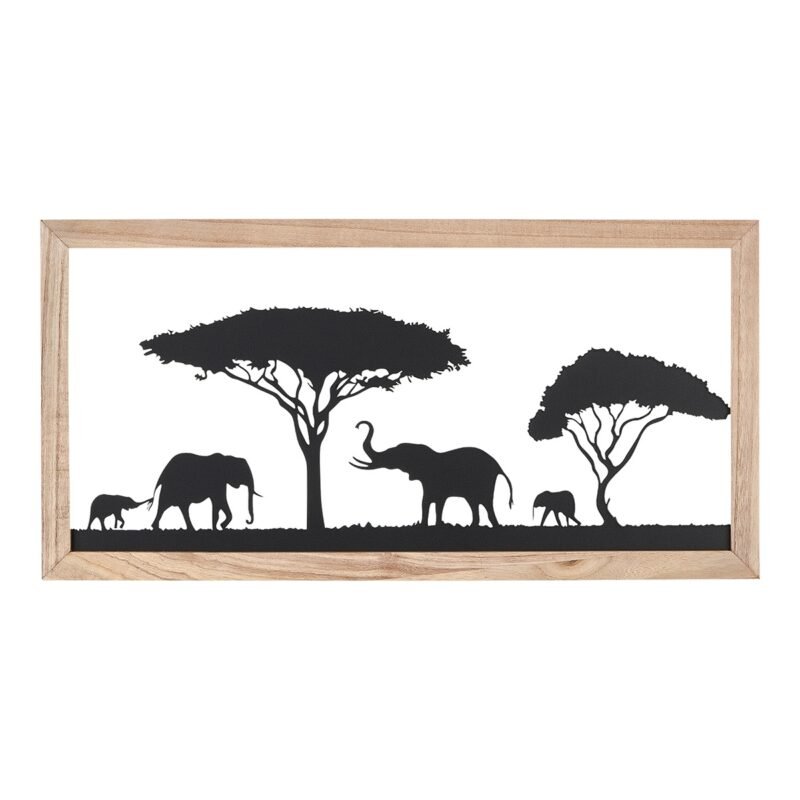 Βρες το Ανάγλυφο τοίχου Ορθογώνιο Μοτίβο Ελέφαντα Μεταλλικό Μαύρο 30X1X60Cm 30X1X60Cm σε μοναδική τιμή στο clickforshop.gr