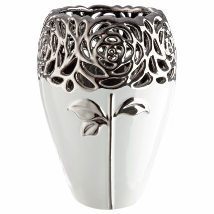 Βρες το Βάζο Τριαντάφυλλο Μοτίφ Κεραμικό Λευκό D16X24Cm D16X24Cm σε μοναδική τιμή στο clickforshop.gr