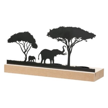 Βρες το Κηροπήγιο ρεσώ Μοτίφ ελέφαντα Μεταλλικό Μαύρο Φυσικά Χρώματα 2 Ποικιλία 24X7X13Cm 24X7X13Cm σε μοναδική τιμή στο clickforshop.gr