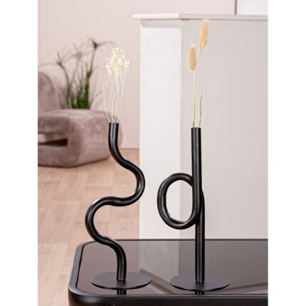 Βρες το Διακοσμητικό Βάζο "Curve" Μέταλλο Μαύρο PU Pcs. Assorted 11x10x26.5cm σε μοναδική τιμή στο clickforshop.gr