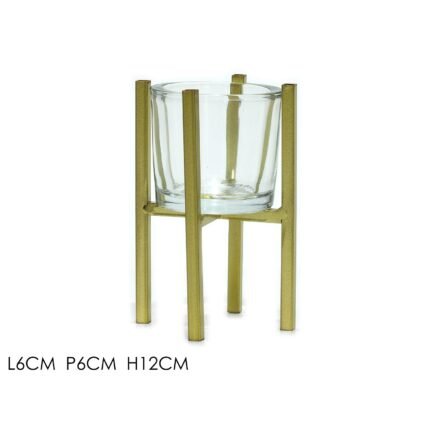 Βρες το Κηροπήγιο Χρυσό Μέταλλο/Γυαλί 6x12cm σε μοναδική τιμή στο clickforshop.gr