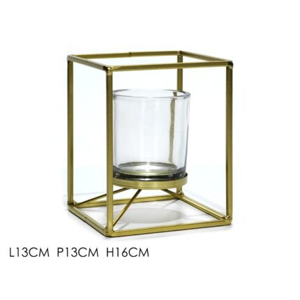 Βρες το Κηροπήγιο Χρυσό Μέταλλο/Γυαλί 13x16cm σε μοναδική τιμή στο clickforshop.gr