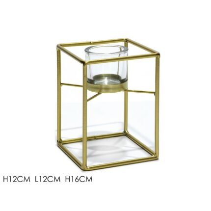 Βρες το Κηροπήγιο Χρυσό Μέταλλο/Γυαλί 12x16cm σε μοναδική τιμή στο clickforshop.gr