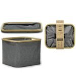 Βρες το Καλάθι Γκρι Πολυεστέρας/Μπαμπού 41x33x30cm σε μοναδική τιμή στο clickforshop.gr