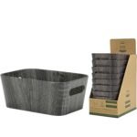 Βρες το Καλάθι Γκρι Πλαστικό/Ανακυκλωμένο Χαρτί 26x18x11cm σε μοναδική τιμή στο clickforshop.gr