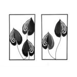 Ανάγλυφο τοίχου μοτίβο φύλλου μεταλλικό μαύρο 2 Ποικιλία 30X2X55Cm 30X2X55Cm - Image 2