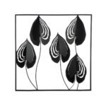 Ανάγλυφο τοίχου Μοτίβο φύλλου μεταλλικό μαύρο 55X2X55Cm 55X2X55Cm - Image 2