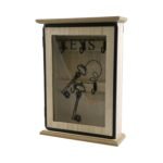 Βρες το Κλειδοθήκη Με 5 Θέσεις Φυσικό/Μαύρο Ξύλο/Γυαλί 19x6x26cm σε μοναδική τιμή στο clickforshop.gr