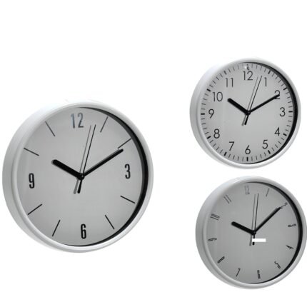 Βρες το Ρολόι Τοίχου Λευκό Πλαστικό Φ20CM Σε 3 Σχέδια σε μοναδική τιμή στο clickforshop.gr