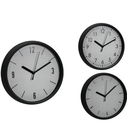 Βρες το Ρολόι Τοίχου Μαύρο/Πλαστικό Φ20cm Σε 3 Σχέδια σε μοναδική τιμή στο clickforshop.gr
