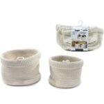 Βρες το Καλάθια Στρογγυλά Λευκό Βαμβάκι Φ15/20xH20cm 2Τμχ σε μοναδική τιμή στο clickforshop.gr