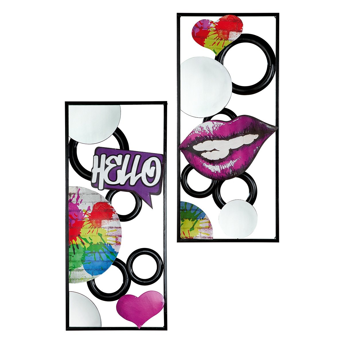 Ανάγλυφο Τοίχου Ορθογώνιο Πολύχρωμο Μεταλλικό/Καθρέφτης Γυαλί 2.5xW Βρες το Ανάγλυφο Τοίχου Ορθογώνιο Πολύχρωμο Μεταλλικό/Καθρέφτης Γυαλί 2.5xW σε μοναδική τιμή στο clickforshop.gr