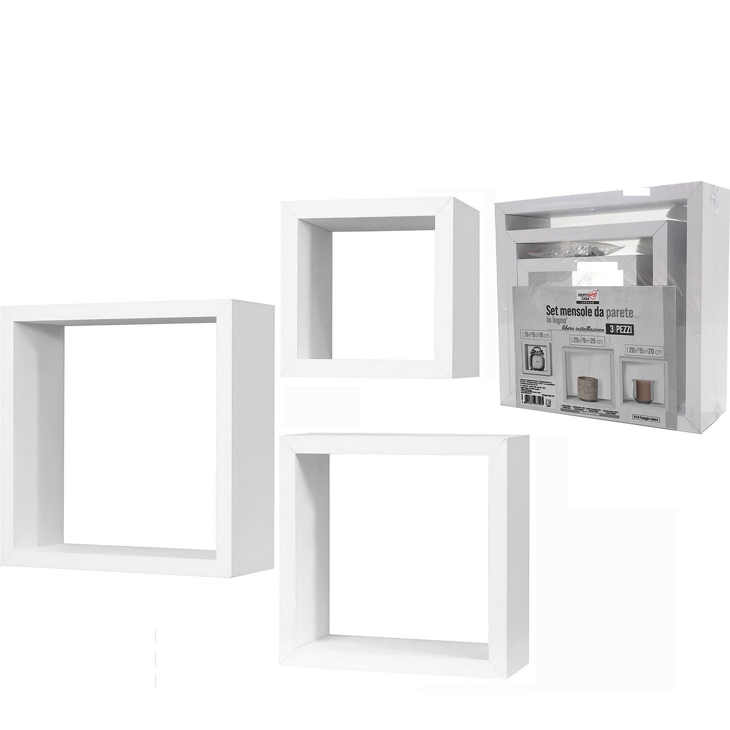 Σετ Ράφια Κυβικά Λευκά Ξύλο 25x25x9cm/20x20x9cm/15x15x9cm 3Τμχ Βρες το Σετ Ράφια Κυβικά Λευκά Ξύλο 25x25x9cm/20x20x9cm/15x15x9cm 3Τμχ σε μοναδική τιμή στο clickforshop.gr