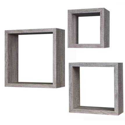 Βρες το Σετ Ράφια Τοίχου Δρυς Μελαμίνη 25x25x12/30x30x12/35x35x12cm 3Τμχ σε μοναδική τιμή στο clickforshop.gr