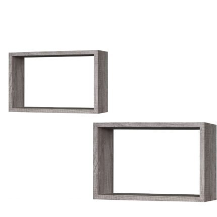 Βρες το Ράφια Γκρι Δρυς 40x27x12cm/36.5x23.5x12cm 2Τμχ σε μοναδική τιμή στο clickforshop.gr