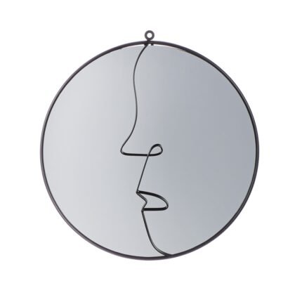 Βρες το Καθρέφτης "Face" Μέταλλο Καθρέφτης Γυάλινο Μαύρο PU L. cm H. 42 cm D. 40 cm σε μοναδική τιμή στο clickforshop.gr