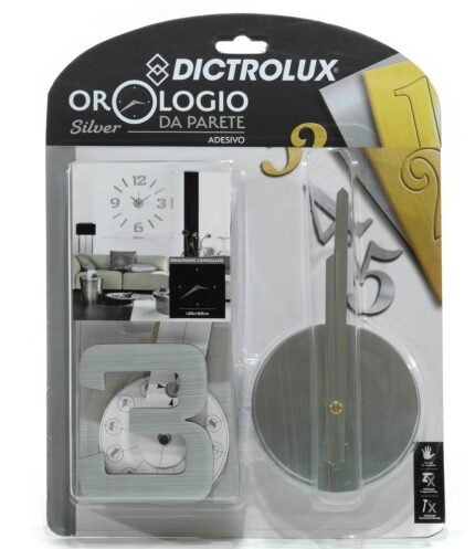 Βρες το Ρολόι Τοίχου Με Αυτοκόλλητους Αριθμούς Ασημί 60x60cm σε μοναδική τιμή στο clickforshop.gr