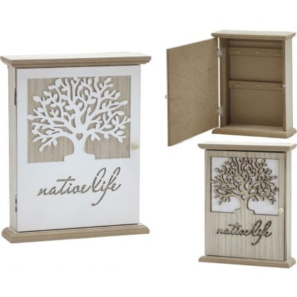 Βρες το Κουτί Κλειδοθήκης Φυσικό/Λευκό MDF 21x6x26.5cm Σε 2 Σχέδια σε μοναδική τιμή στο clickforshop.gr