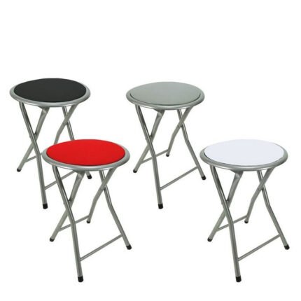 Βρες το Σκαμπό Πτυσσόμενο Μέταλλο Φ30x45cm Σε 4 Χρώματα σε μοναδική τιμή στο clickforshop.gr