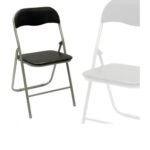 Βρες το Καρέκλα Πτυσσόμενη Ασημί/Μαύρο Μέταλλο/Πλαστικό σε μοναδική τιμή στο clickforshop.gr