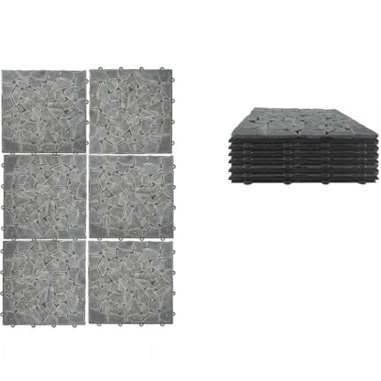 Βρες το Πλακάκια Δαπέδου Μαύρο Πέτρα 30.5x30.5x2cm 6Τμχ σε μοναδική τιμή στο clickforshop.gr