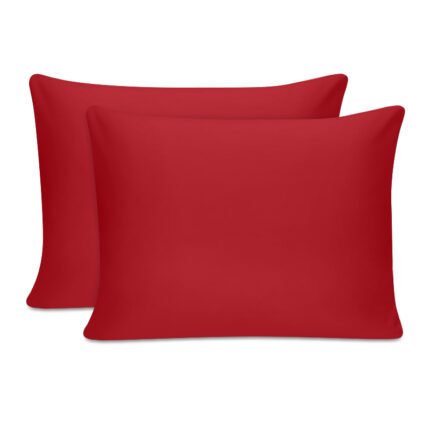 Βρες το Μαξιλαροθήκες ύπνου Tonne Cotton Box Σετ 2 τμχ χρώμα κόκκινο 50x80εκ. σε μοναδική τιμή στο clickforshop.gr