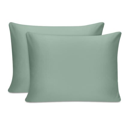 Βρες το Μαξιλαροθήκες ύπνου Tonne Cotton Box Σετ 2 τμχ χρώμα πράσινο 50x80εκ. σε μοναδική τιμή στο clickforshop.gr