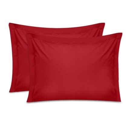 Βρες το Μαξιλαροθήκες ύπνου Tonne Cotton Box Σετ 2 τμχ χρώμα κόκκινο 50x80+5εκ. σε μοναδική τιμή στο clickforshop.gr