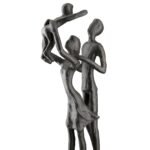 Γλυπτό 'Familiengluck' Σιδερένιο Καφέ 5.5x9x20cm - Image 2
