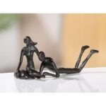 Διακοσμητικό ArteLibre Ζευγάρι Διαβάζει Βιβλίο Καφέ Μέταλλο 19x9x8cm - Image 2