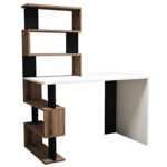 Βρες το Γραφείο ArteLibre AIGINA Λευκό/Καρυδιά/Μαύρο 120x60x148cm σε μοναδική τιμή στο clickforshop.gr