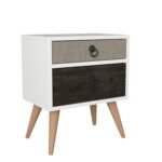 Βρες το Κομοδίνο ArteLibre KIMOLOS Λευκό/Φυσικό/Καφέ 45x30x52cm σε μοναδική τιμή στο clickforshop.gr