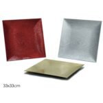 Βρες το Δίσκος Διακοσμητικός 33x33cm Σε 3 Χρώματα σε μοναδική τιμή στο clickforshop.gr