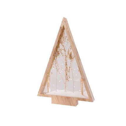 Βρες το Ανάγλυφο Σταντ (LED) Χριστουγεννιάτικο Δέντρο Μοτίβο Ξερά Λουλούδια Ξύλο Εκρού 5x40x58cm σε μοναδική τιμή στο clickforshop.gr