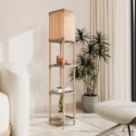 Βρες το Φωτιστικό δαπέδου ξύλινο - πλαστικό χρώμα φυσικό - μπεζ 24x22x137εκ. σε μοναδική τιμή στο clickforshop.gr