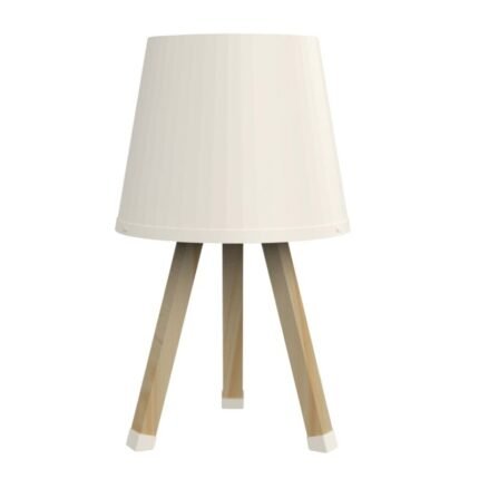 Βρες το Φωτιστικό επιτραπέζιο ξύλινο - πλαστικό χρώμα μπεζ Ø18x34εκ. σε μοναδική τιμή στο clickforshop.gr