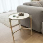 Βρες το Τραπεζάκι βοηθητικό ξύλινο - πλαστικό χρώμα μπεζ Φ46x53εκ. σε μοναδική τιμή στο clickforshop.gr