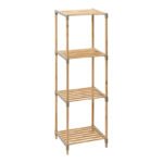 Βρες το Ραφιέρα δαπέδου ξύλινη - πλαστική χρώμα φυσικό - μπεζ 38x30x116εκ. σε μοναδική τιμή στο clickforshop.gr