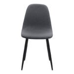 Καρέκλα τραπεζαρίας Iris Megapap γκρι ύφασμα - μεταλλικό μαύρο πόδι 43x50x85εκ. - Image 5