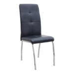 Βρες το Καρέκλα τραπεζαρίας Alma Megapap μαύρο PU - μεταλλικό πόδι χρωμίου 42x53x97εκ. σε μοναδική τιμή στο clickforshop.gr