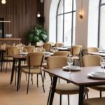 Καρέκλα τραπεζαρίας Kevin Megapap μουσταρδί ύφασμα - μεταλλικό μαύρο πόδι 48x51x87εκ. - Image 5