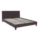 Κρεβάτι Sissy Megapap από τεχνόδερμα χρώμα καφέ 160x200εκ. - Image 3