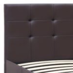 Κρεβάτι Sissy Megapap από τεχνόδερμα χρώμα καφέ 160x200εκ. - Image 5