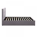 Κρεβάτι Kingston Megapap βελούδινο χρώμα γκρι 150x200εκ. - Image 5