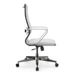 Καρέκλα γραφείου B2-163K Megapap εργονομική με ύφασμα Mesh και τεχνόδερμα χρώμα λευκό 58x70x103/117εκ. - Image 4